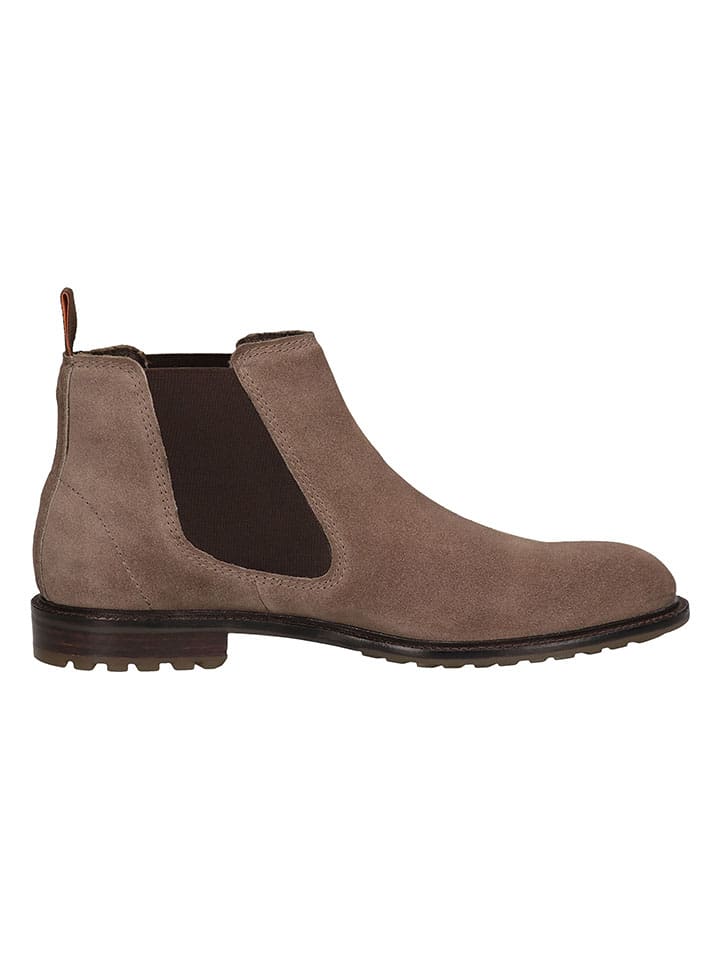 Bugatti Leder-Chelsea-Boots in Beige günstig kaufen