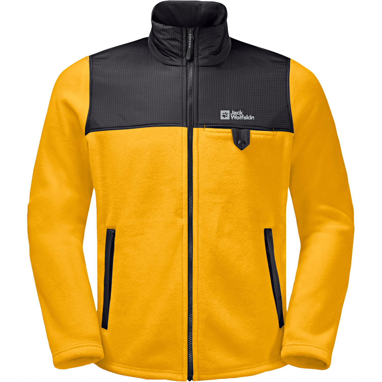 Jack Wolfskin Herren Fleecejacke DNA Grizzly (gelb/schwarz)