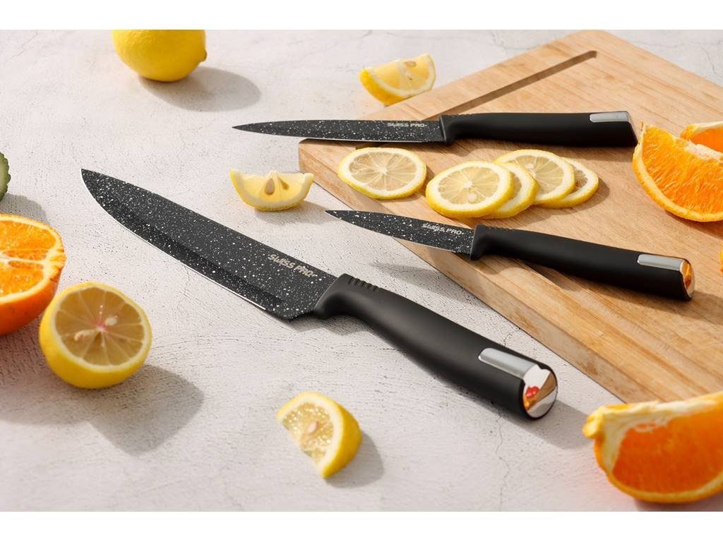 SWISS PRO+ Messer-Set Swiss Pro 8-TEILIGES KÜCHENMESSER-SET aus rostfreiem Spezialstahl