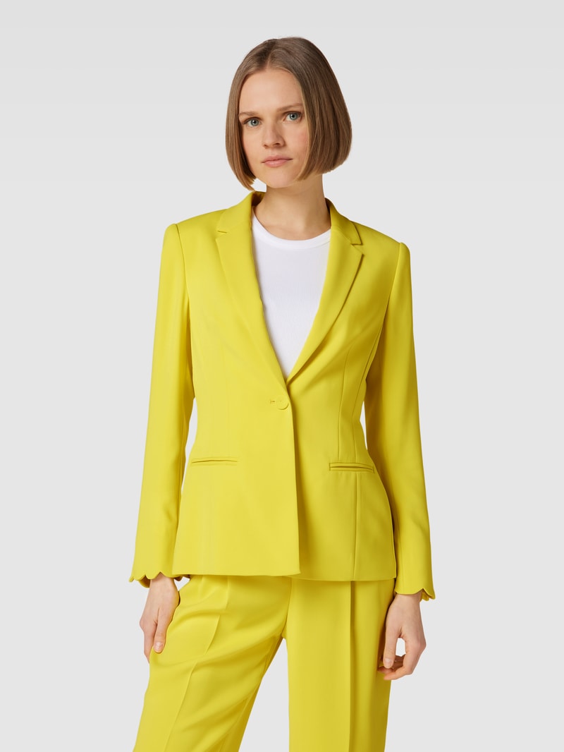 Blazer mit Reverskragen in neon gelb