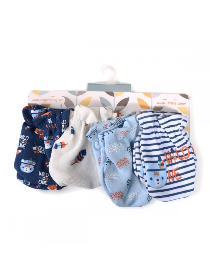 Cangaroo Babyhandschuhe Tibby 4er-Set in blau günstig kaufen onesize
