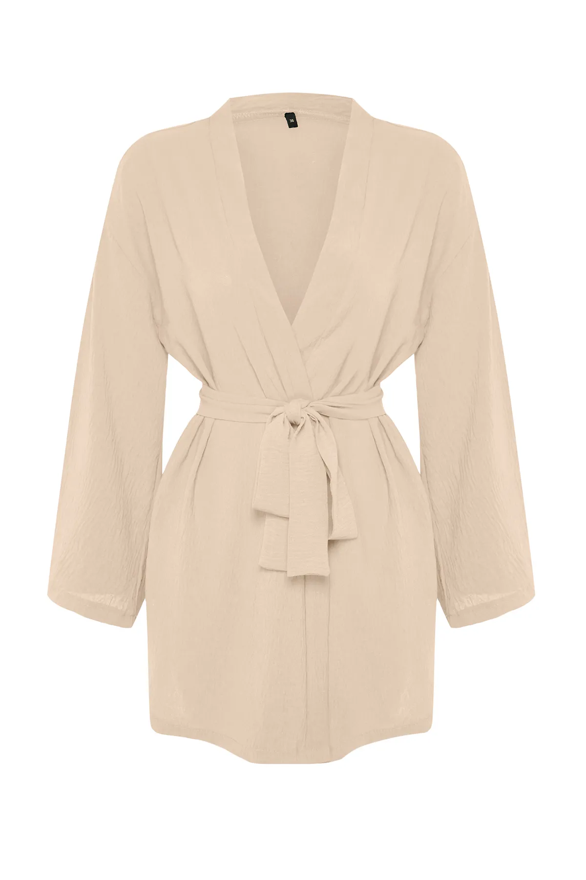 Trendyol Modest  Steingewebter Kimono in Leinenoptik TCTSS24KK00004