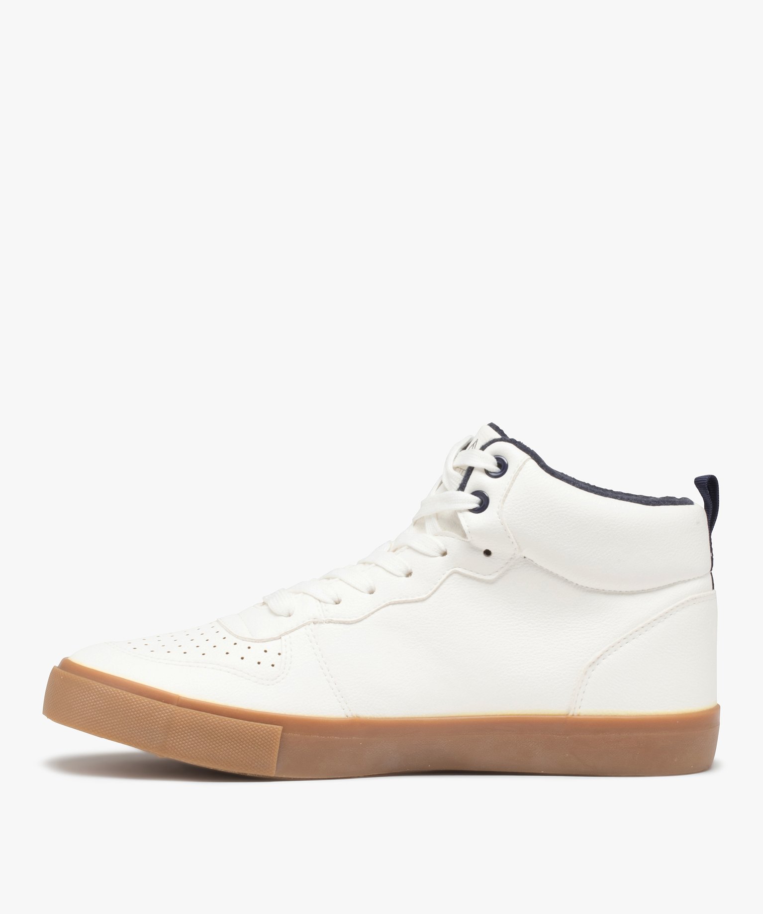 Baskets homme mid à col moelleux - Alma Planète blanc | GEMO