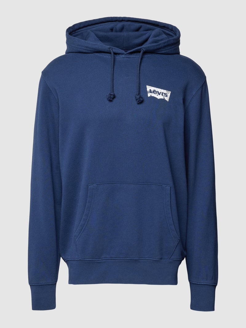 Hoodie mit Känguru-Tasche in dunkelblau