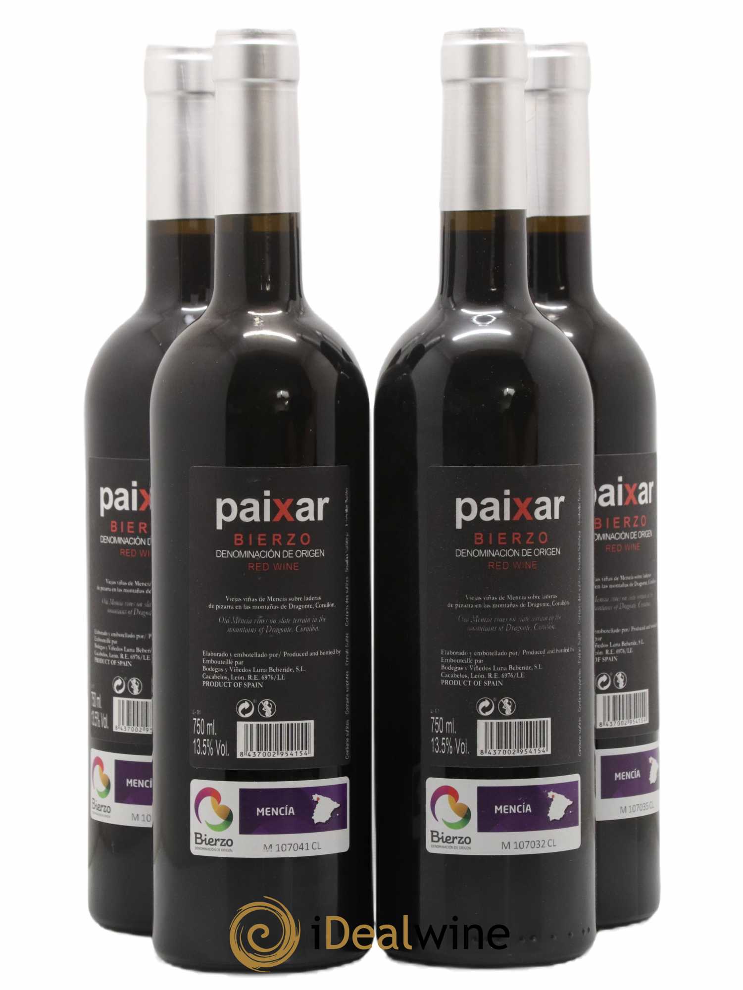 Bierzo DO Dragonte Paixar 2018 - Lot de 4 Bouteilles