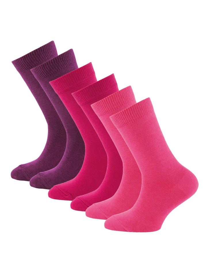 ewers 6er-Set Socken 6er Pack Uni in pink - lila günstig kaufen