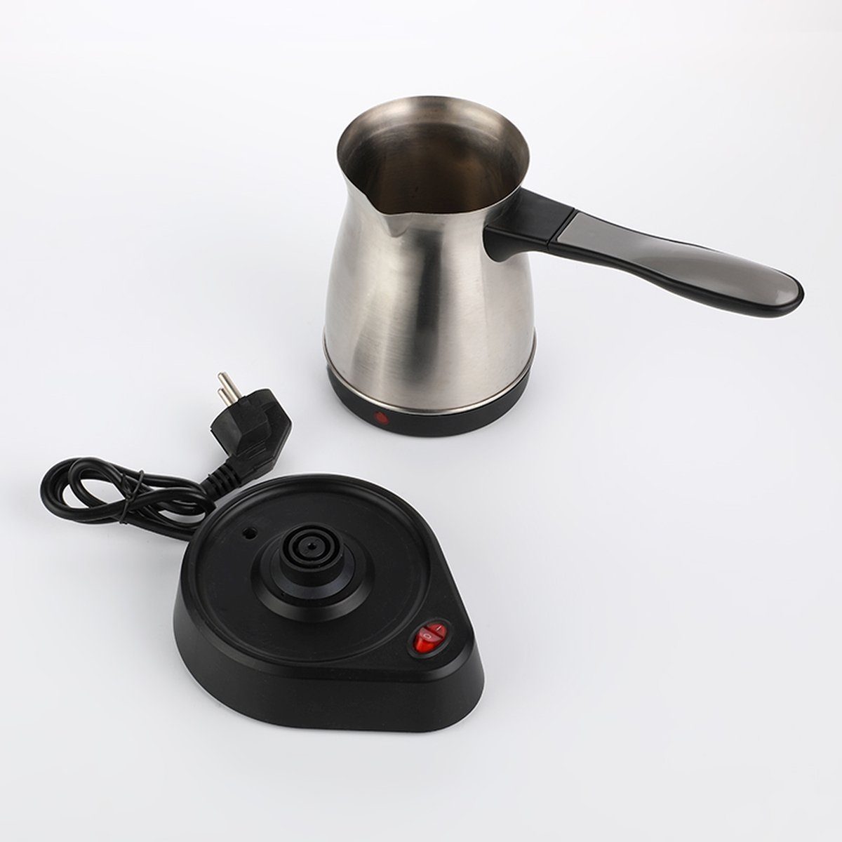 Cheffinger Kaffeebereiter Mokkakocher Türkischer Mokka Kaffeekocher elektrisch 600W Cheffinger