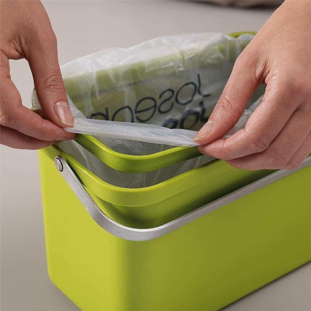 Joseph Joseph Müllbeutel für Lebensmittelreste 4 Liter, 50 Stück, transparent, abbaubar, Biomüllbeutel, Müllsäcke