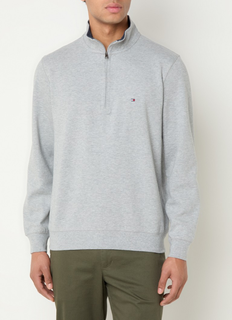 Tommy Hilfiger sweater with half zip and logo