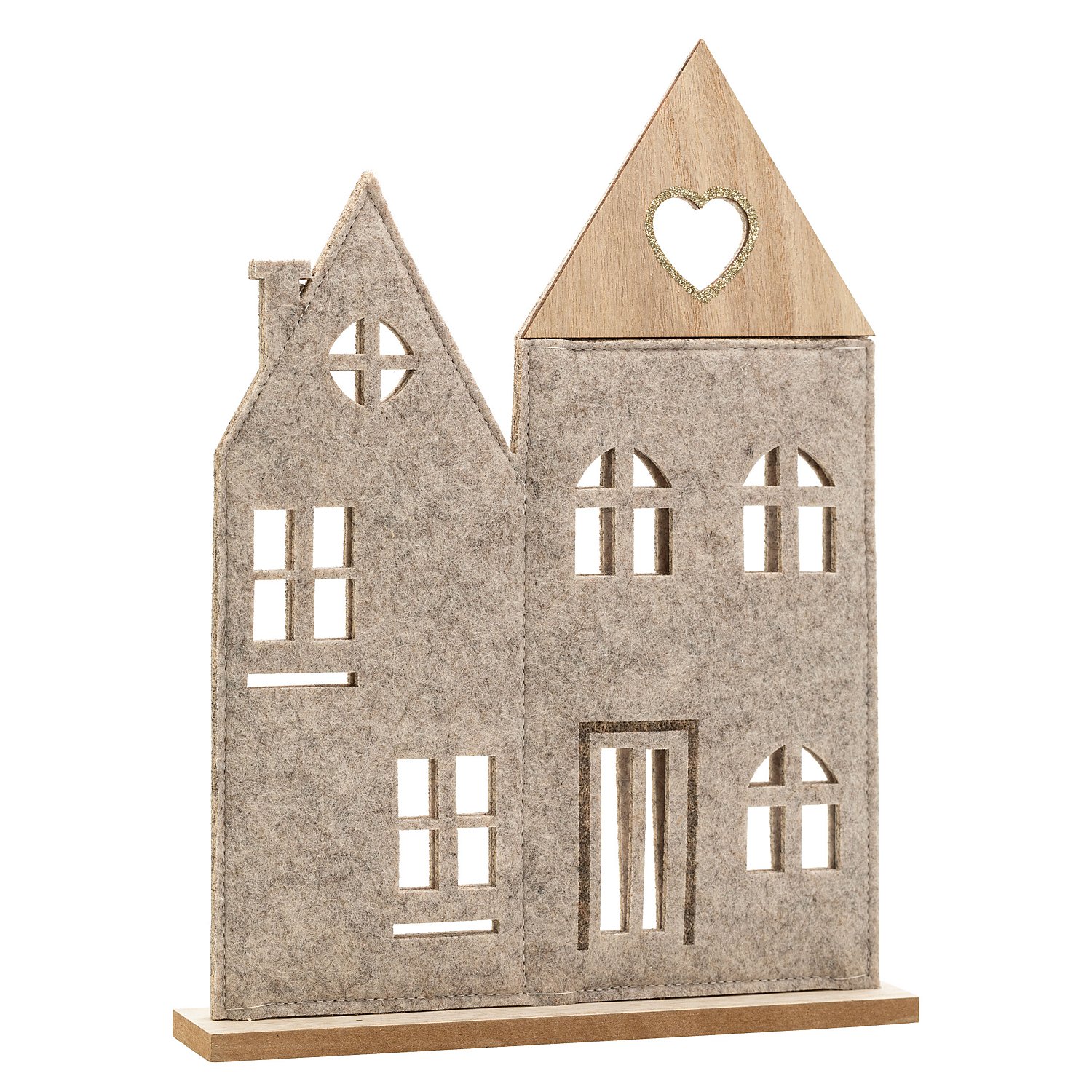 Deko-Haus zum Stellen aus Filz, 18 x 5 x 32 cm