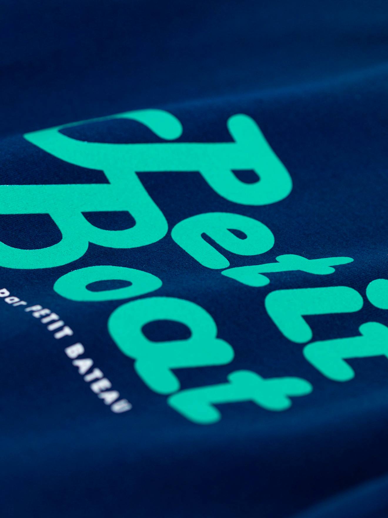 T-shirt manches courtes garçon en coton PETIT BATEAU bleu