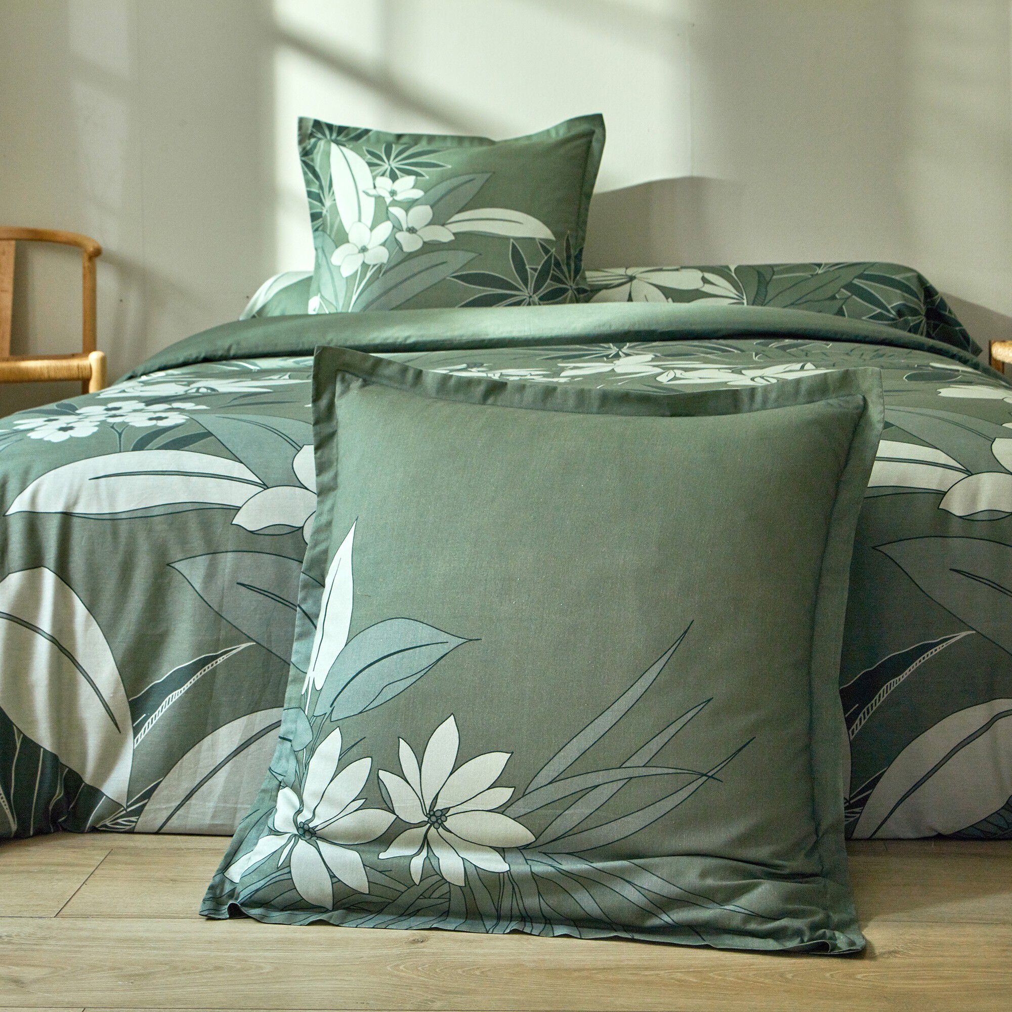 Linge de lit Émilie en coton imprimé