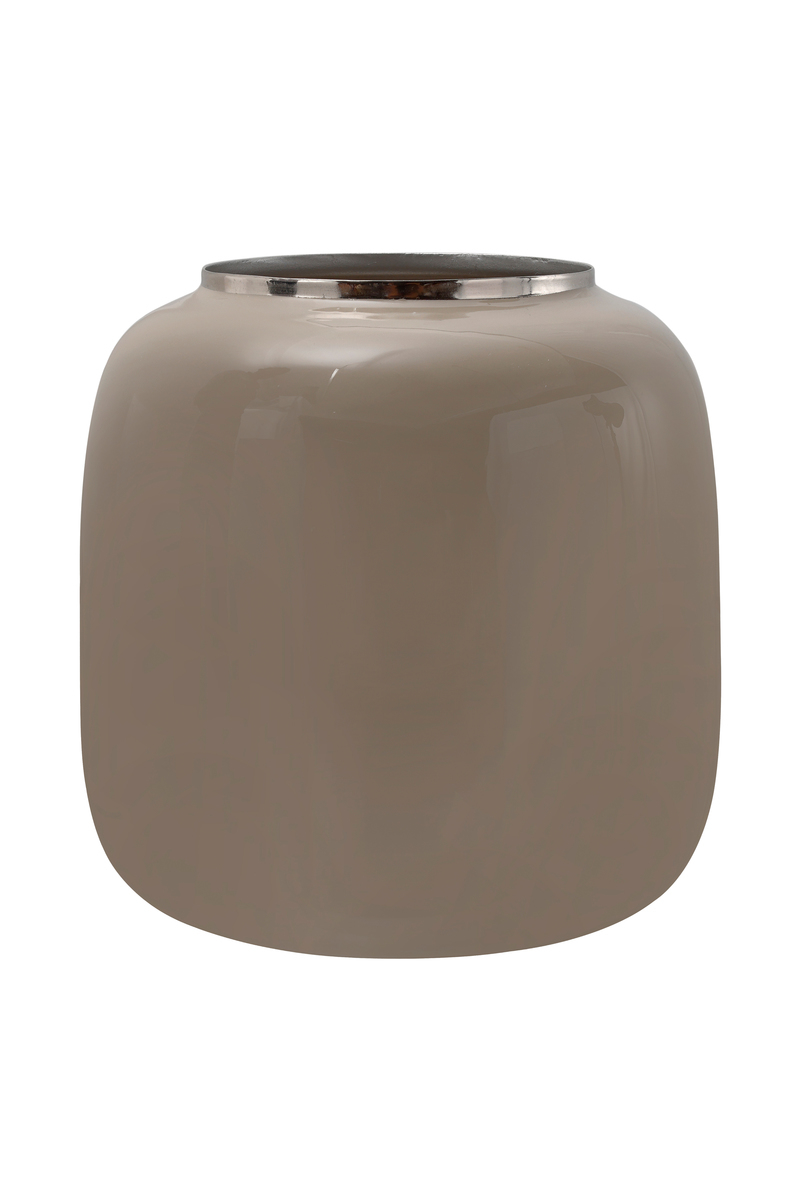 Kayoom Vase Art Deco 545 Taupe / Silber