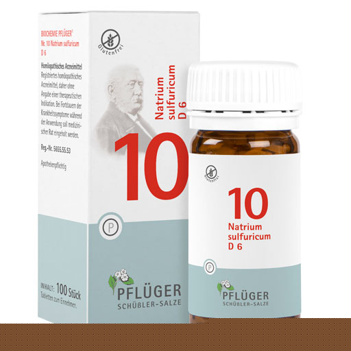 BIOCHEMIE Pflüger 10 Natrium sulfuricum D 6 Tabl.  100 St  Tabletten