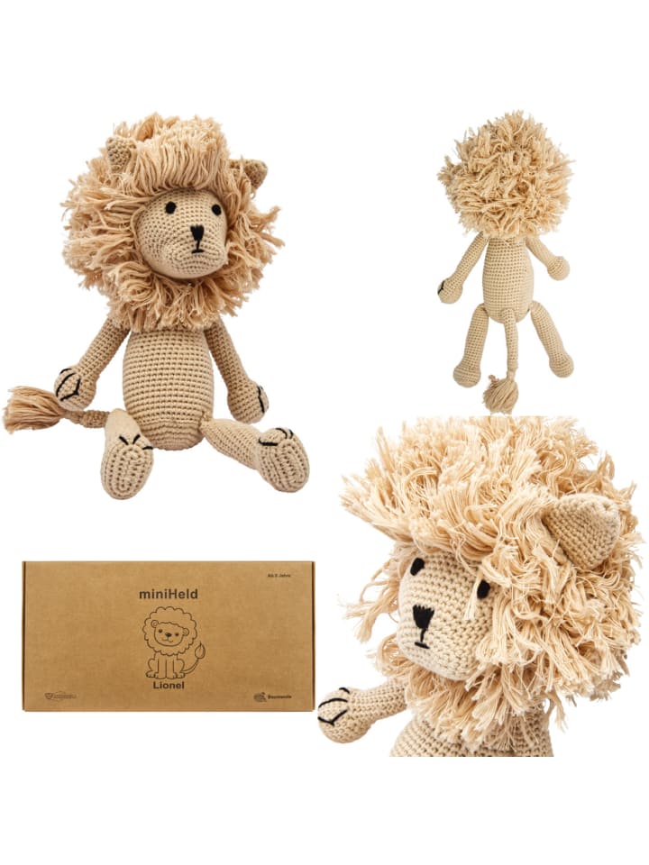 miniHeld Handgestrickter Löwe Lionel gehäkelt Spielzeug 32 cm aus Baumwolle 0 Monate günstig kaufen onesize