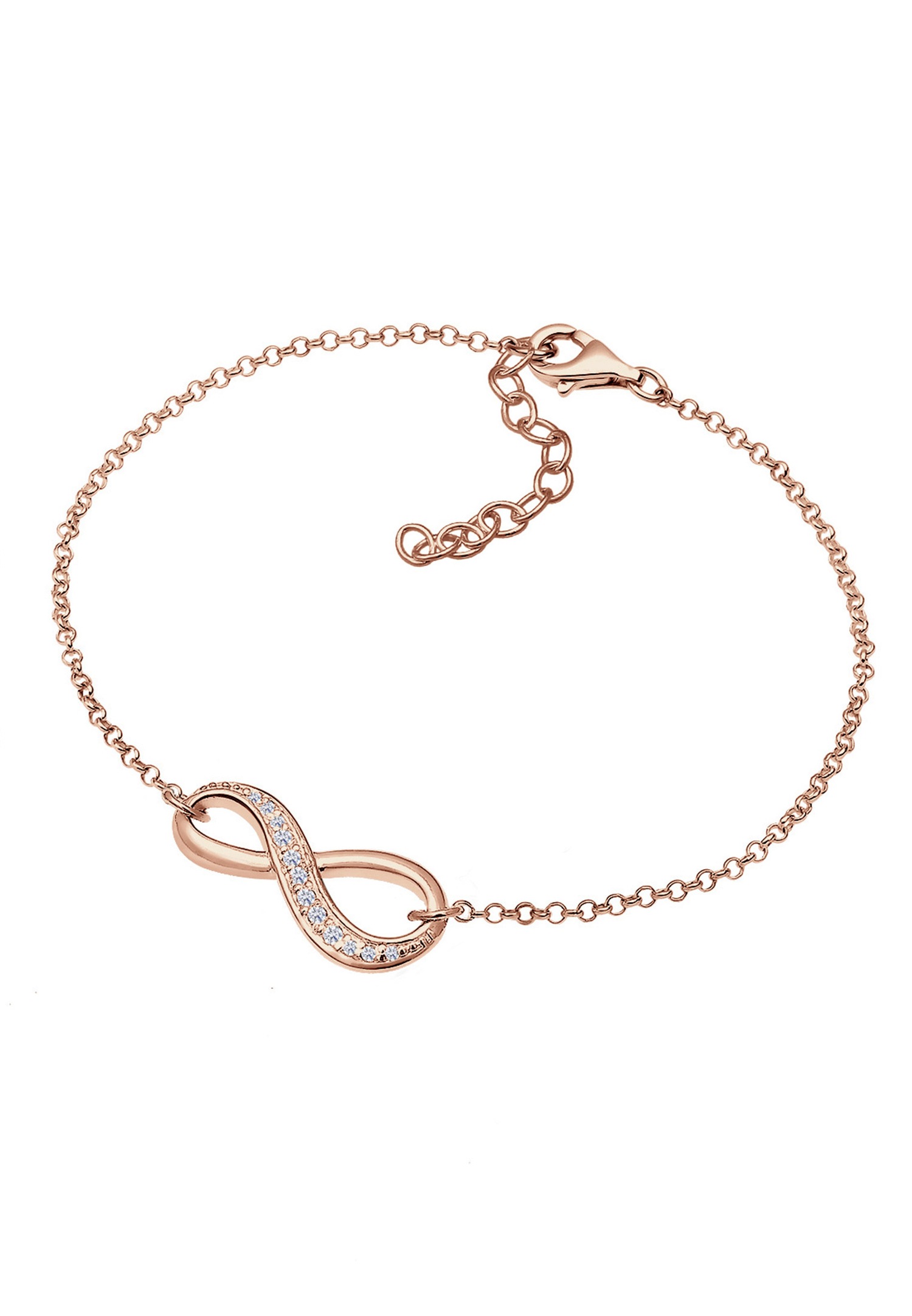 Elli Damen-Ohrring mit Unendlichkeitssymbol und Zirkonia-Kristallen aus 925er Sterlingsilber