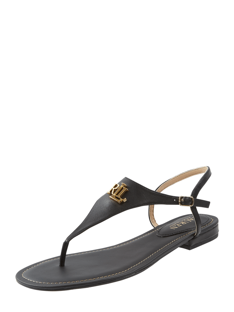 Sandalen aus Leder Modell 'Ellington' in schwarz