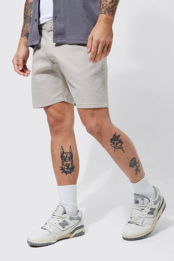 Slim-Fit Stretch Chino-Shorts