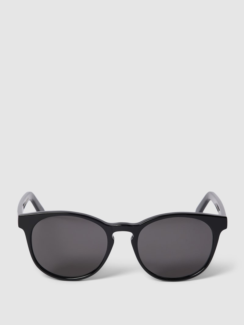 Sonnenbrille mit runden Gläsern in schwarz
