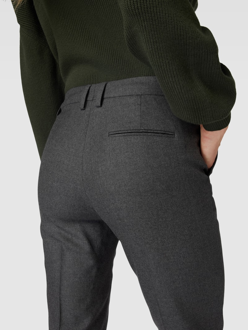 Stoffhose mit Bügelfalten Modell 'MONROE' in anthrazit meliert