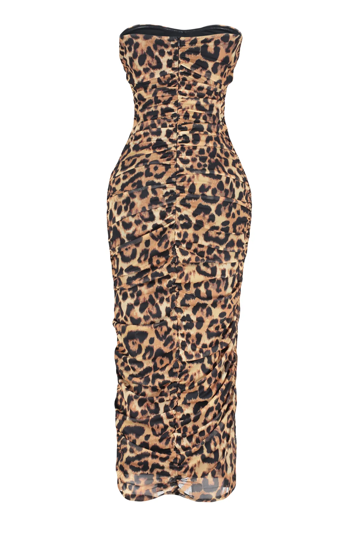 Trendyol Collection  Mehrfarbiges, drapiertes, tailliertes, gestricktes, elegantes Abendkleid TPRSS24EL00058