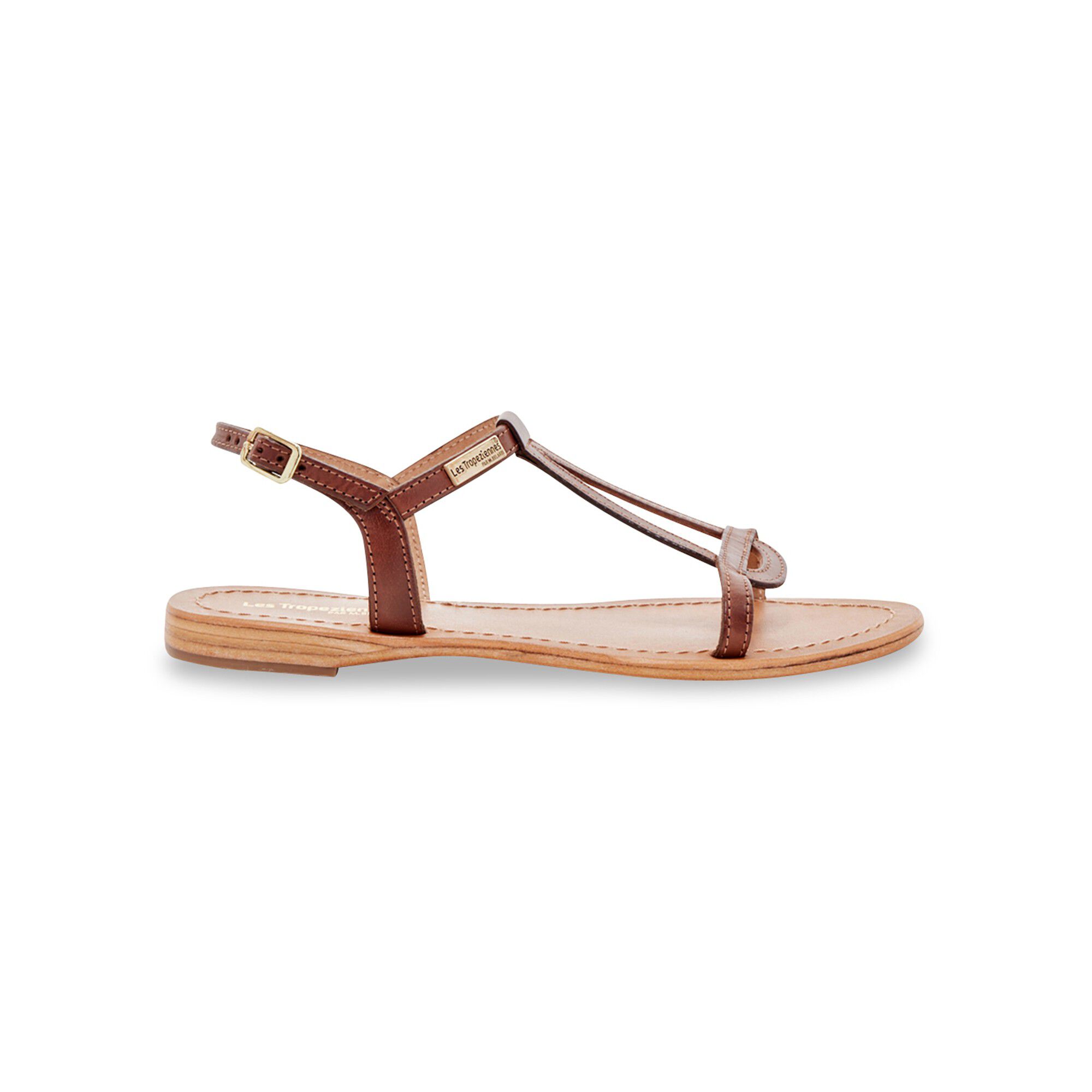 Sandales plates en cuir Hamess