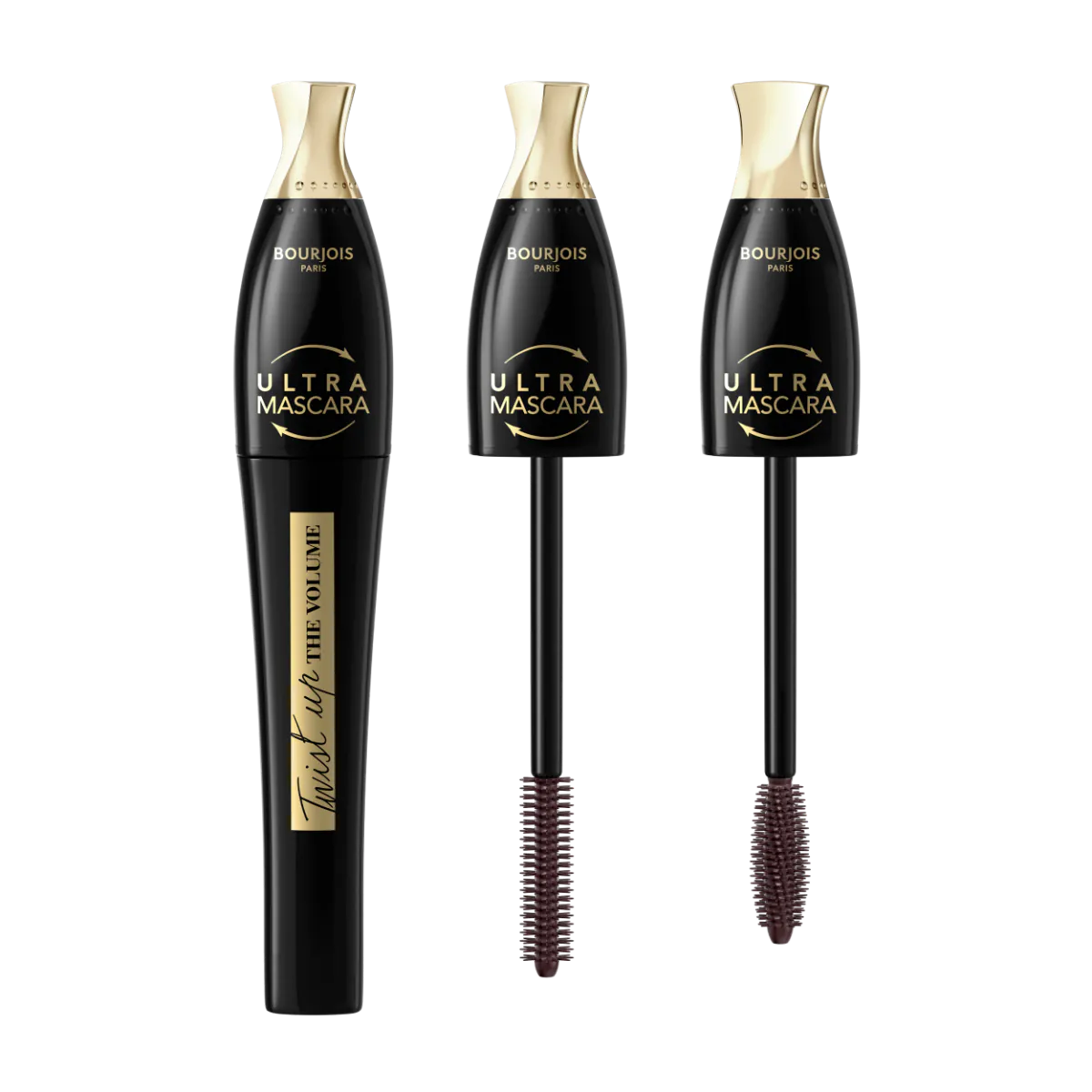 Bourjois Twist Up The Volume blakstienų tušas, itin rudas