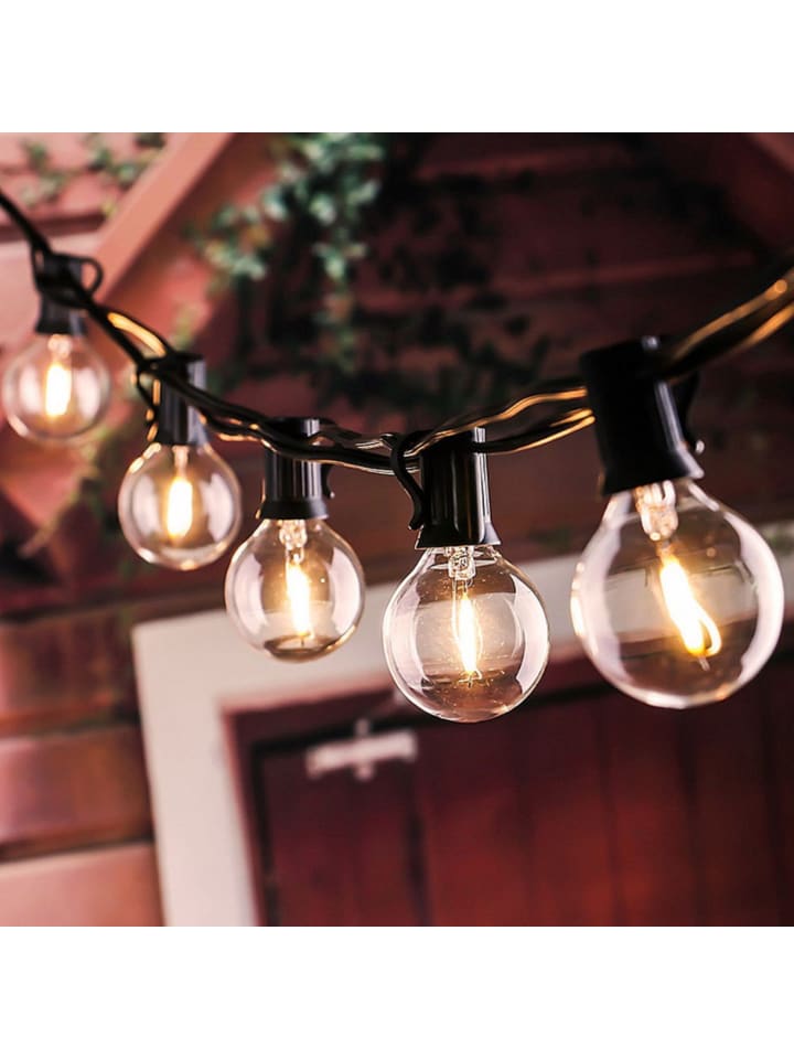 Forever Lights LED Solar Girlande 5,5m   10 LED Birnen Glühfaden in Schwarz günstig kaufen 540 cm