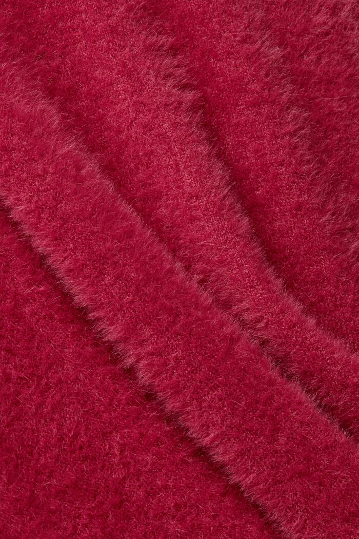 Webfellpullover mit Stehkragen