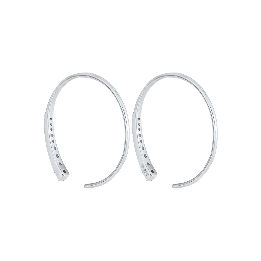 Elli Elli Boucles d'Oreilles Créoles pour dames Tendance intemporelle de base avec cri Boucles d'oreilles