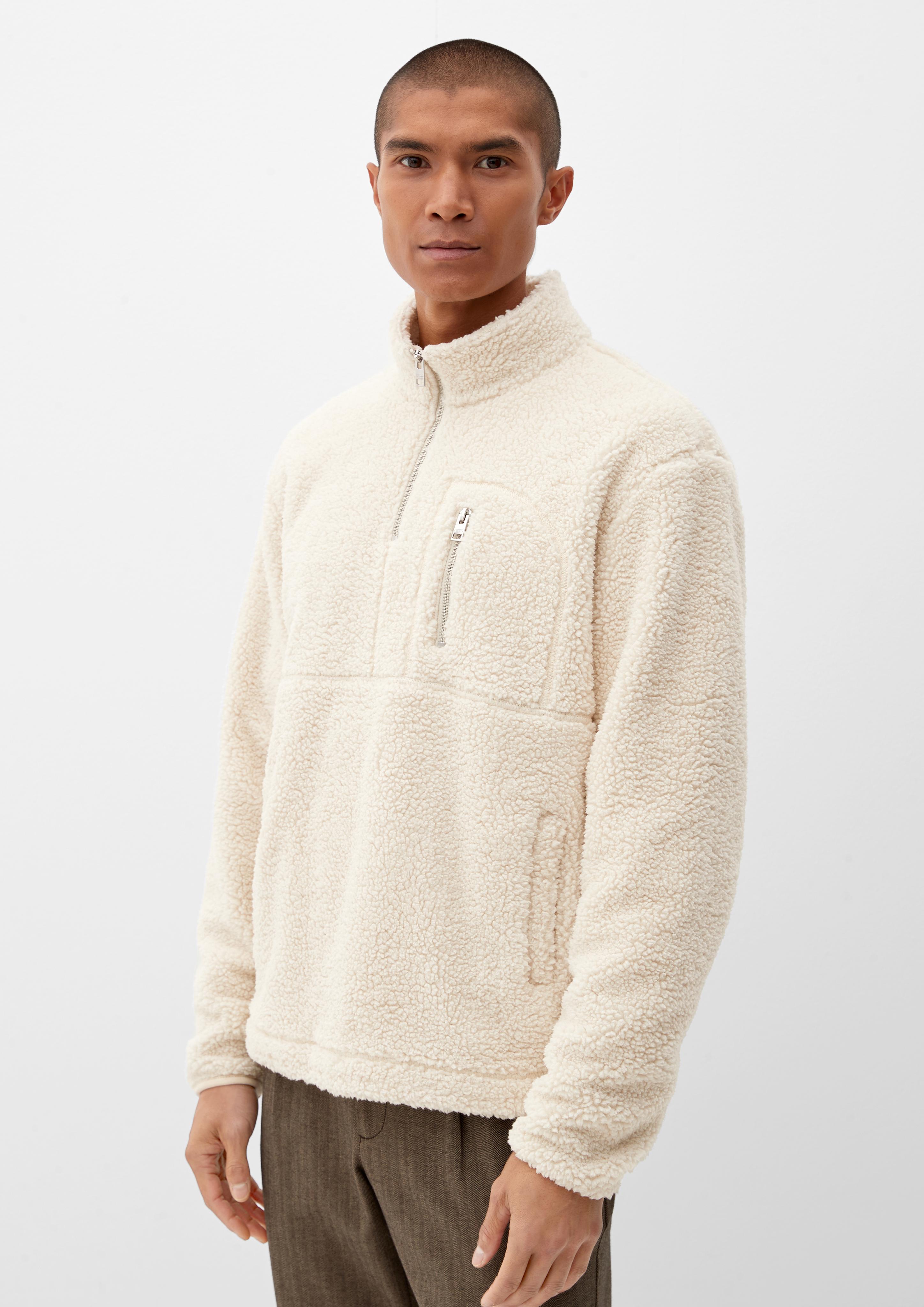 Troyer-Pullover aus Teddy-Plüsch  2121152-0705