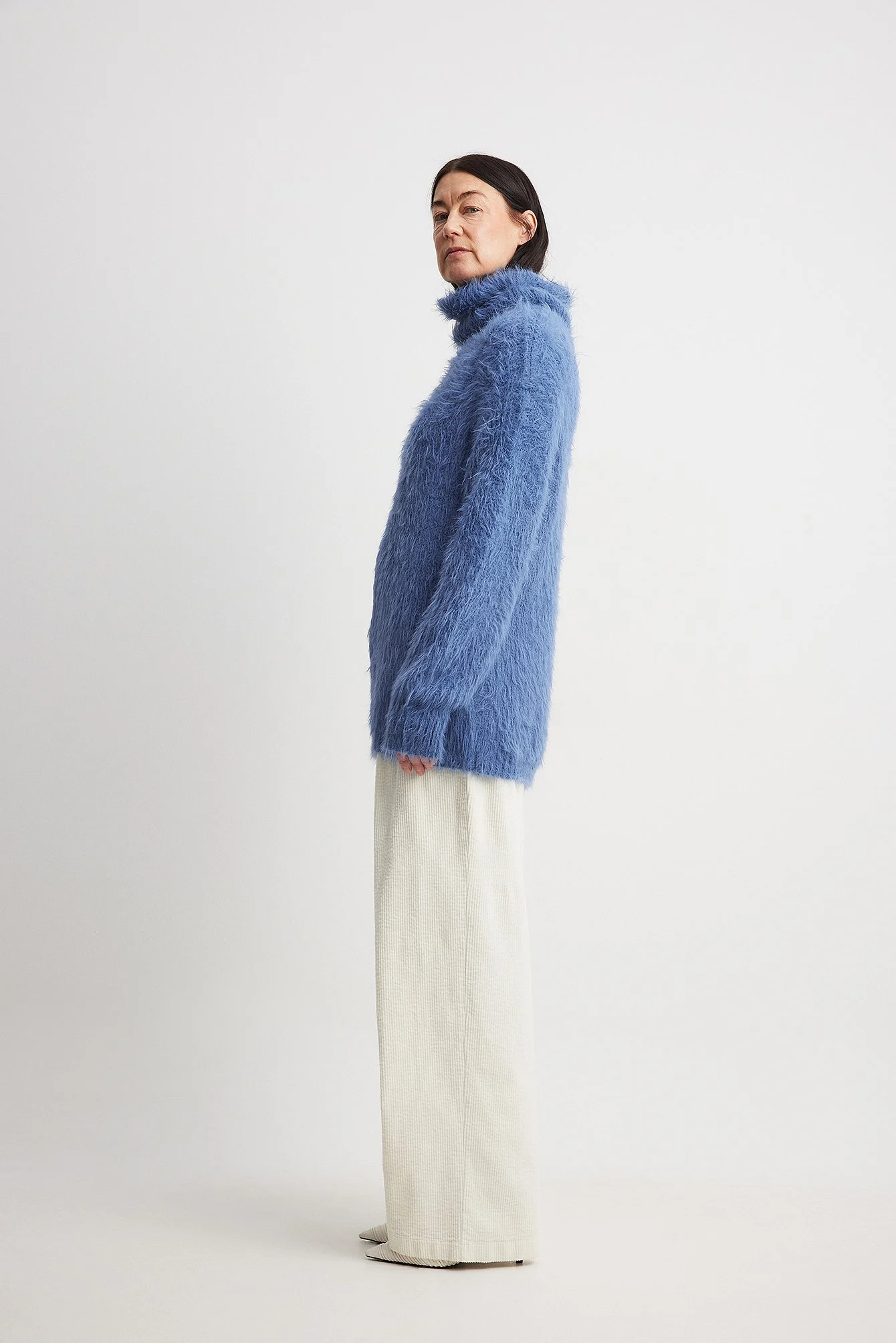Gestrickter Oversize-Rollkragenpullover