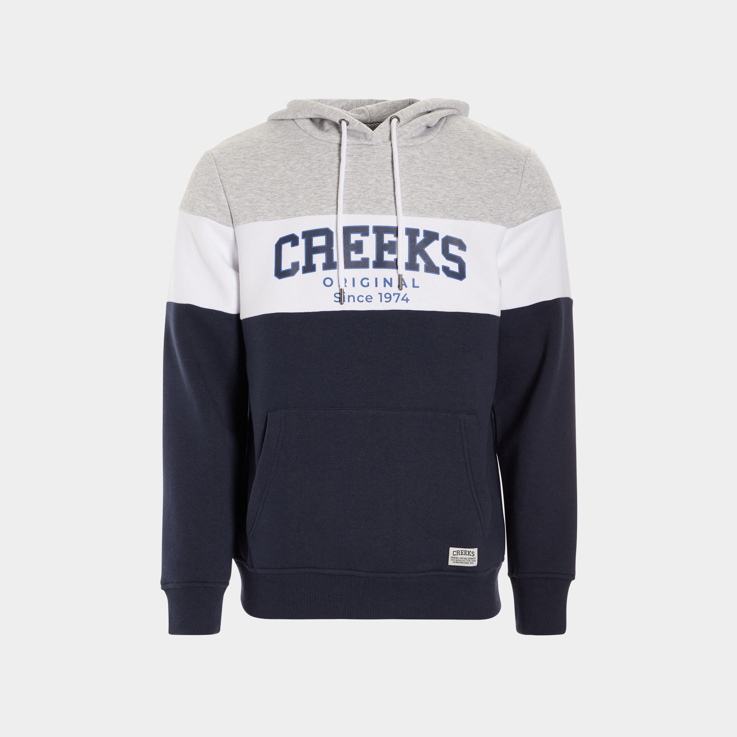 Sweat à capuche hoodie Creeks gris homme | La Halle