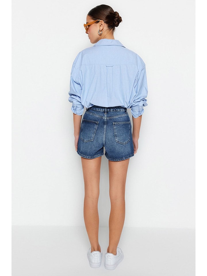 trendyol Jeans-Shorts in Dunkelblau günstig kaufen