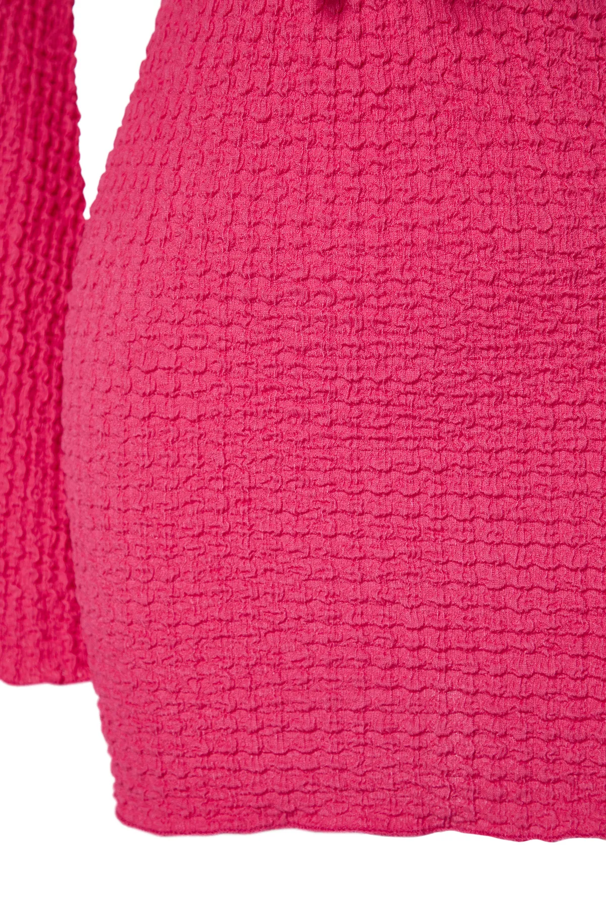 Trendyol Collection  Set aus gewebter, gebundener Bluse und Rock in Fuchsia TBESS24AU00035