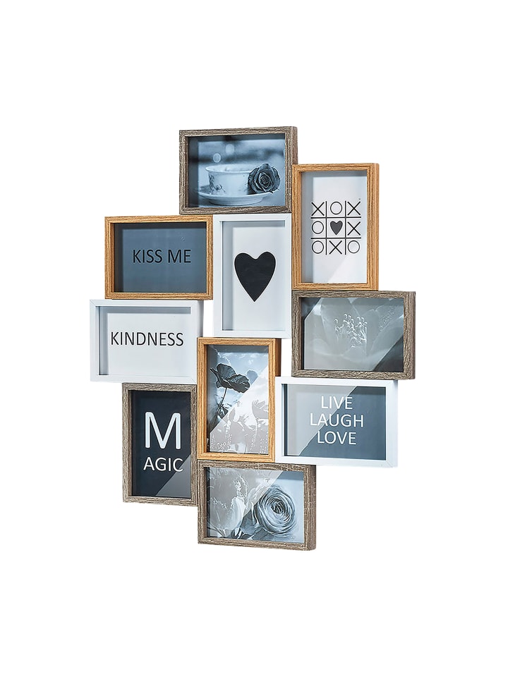 kobolo Bilderrahmen Collage HEART in Braun günstig kaufen onesize