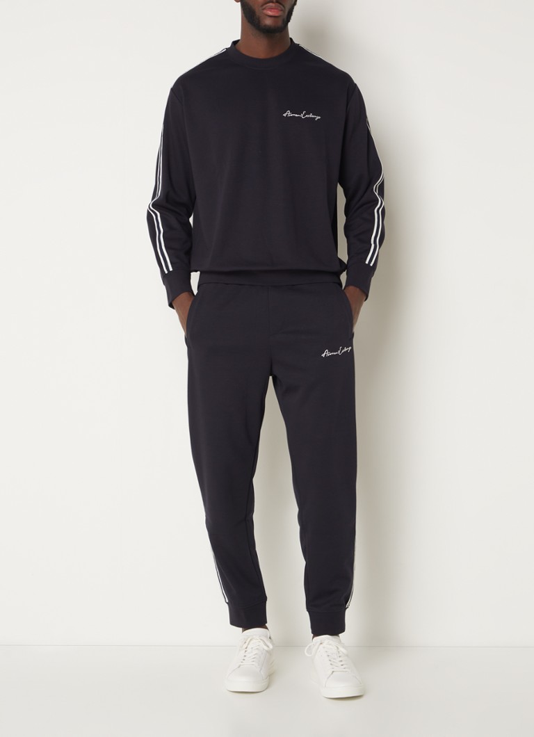 Pantaloni de trening slim fit Armani Exchange cu logo și fermoar.