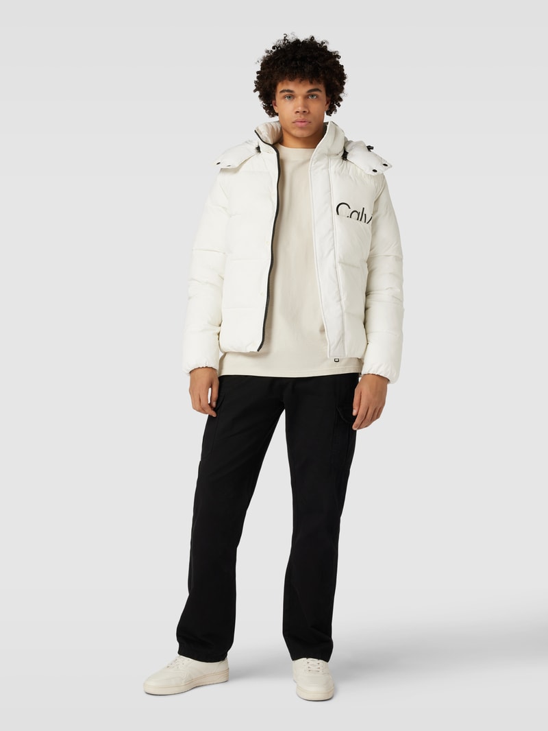Jacke mit Label-Print in offwhite
