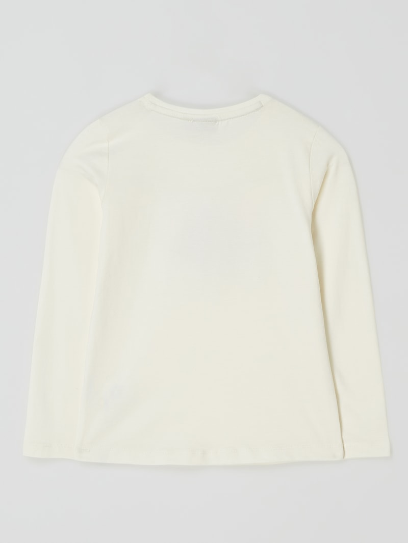 Longsleeve mit Stretch-Anteil in offwhite meliert