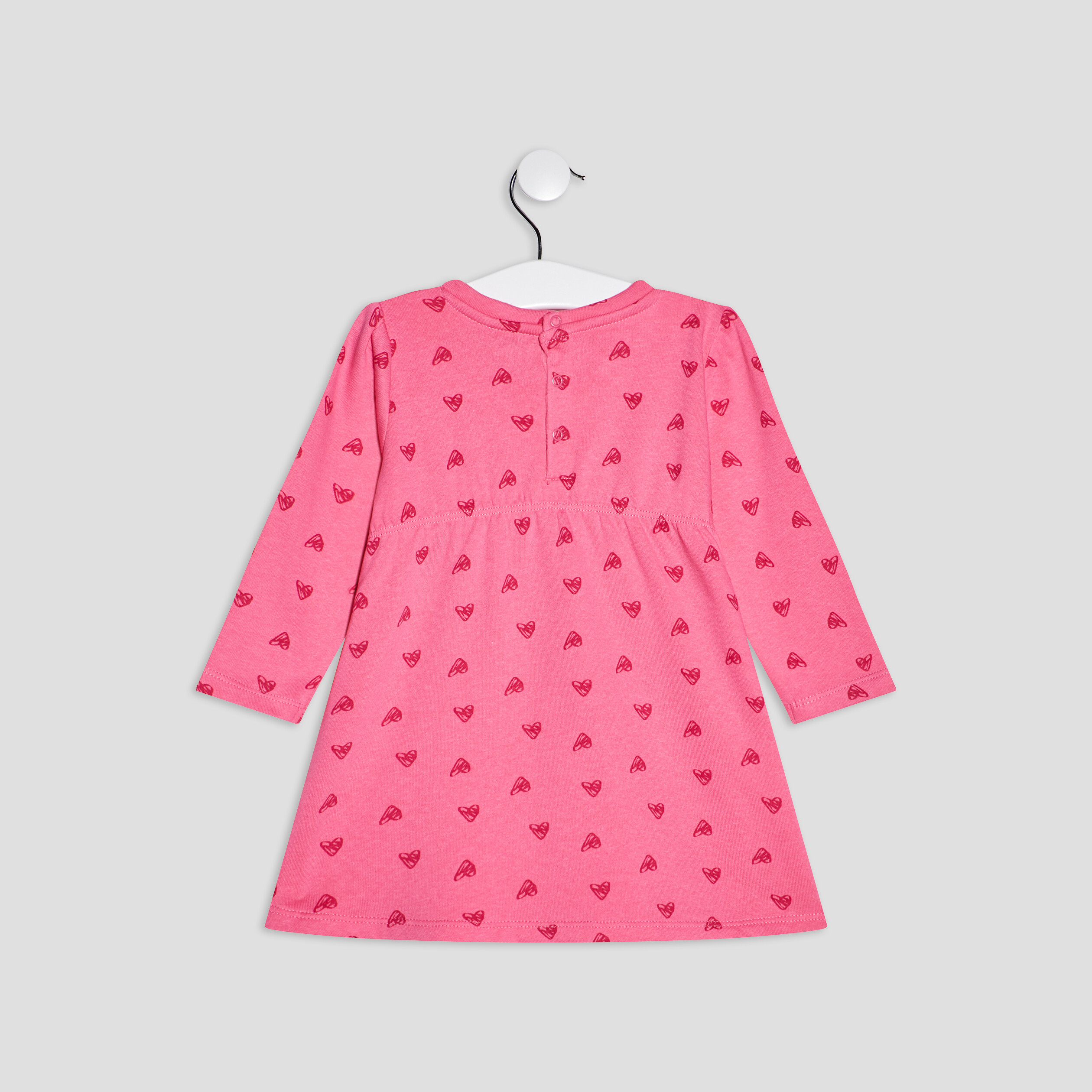 Robe droite molletonnée rose fushia bébé fille | La Halle
