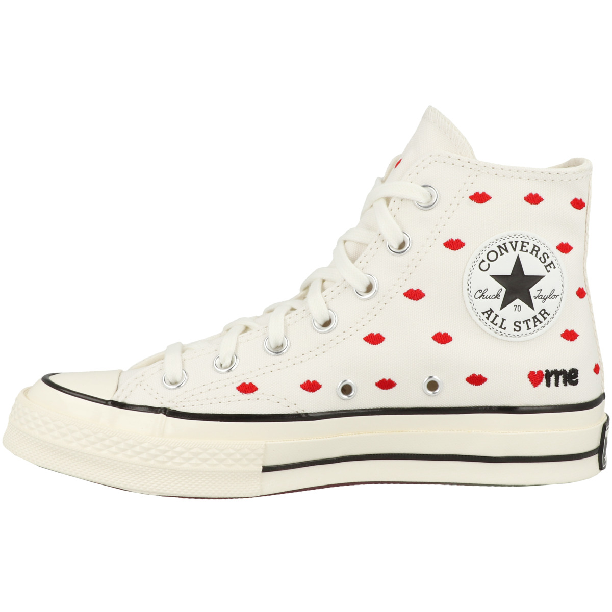 Converse Chuck 70 High Embroidered Lips Sneaker mid beige
