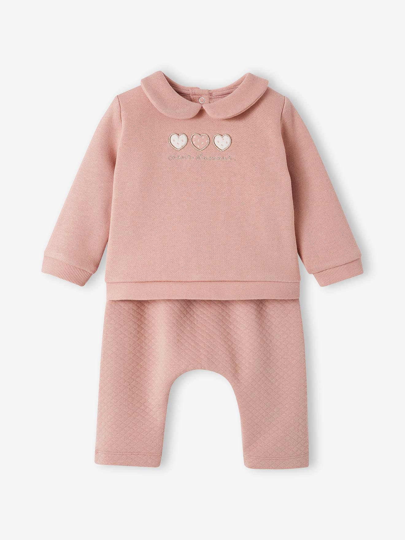 Ensemble bébé sweat et pantalon chocolat