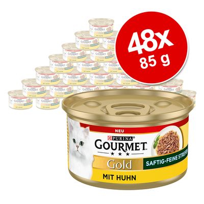 Sparpaket Gourmet Gold Saftig-Feine Streifen 48 x 85 g