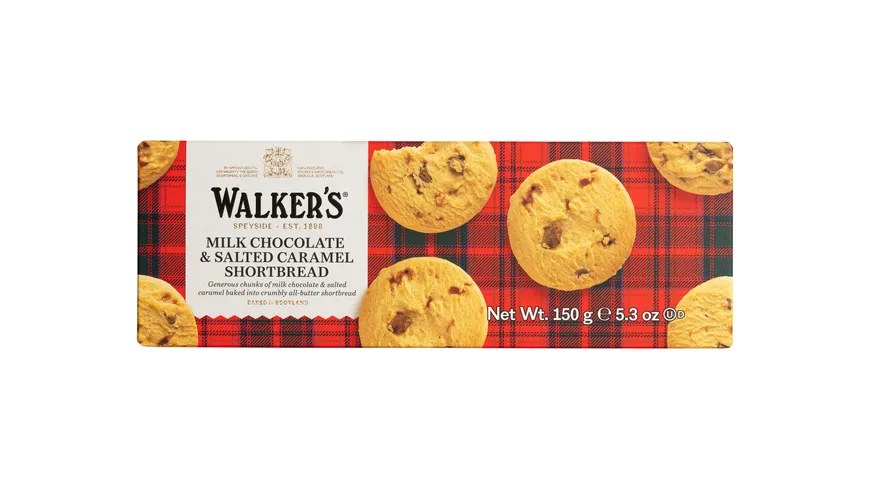 WALKERS Shortbread Milk Chocolate & Salted Caramel 150 g