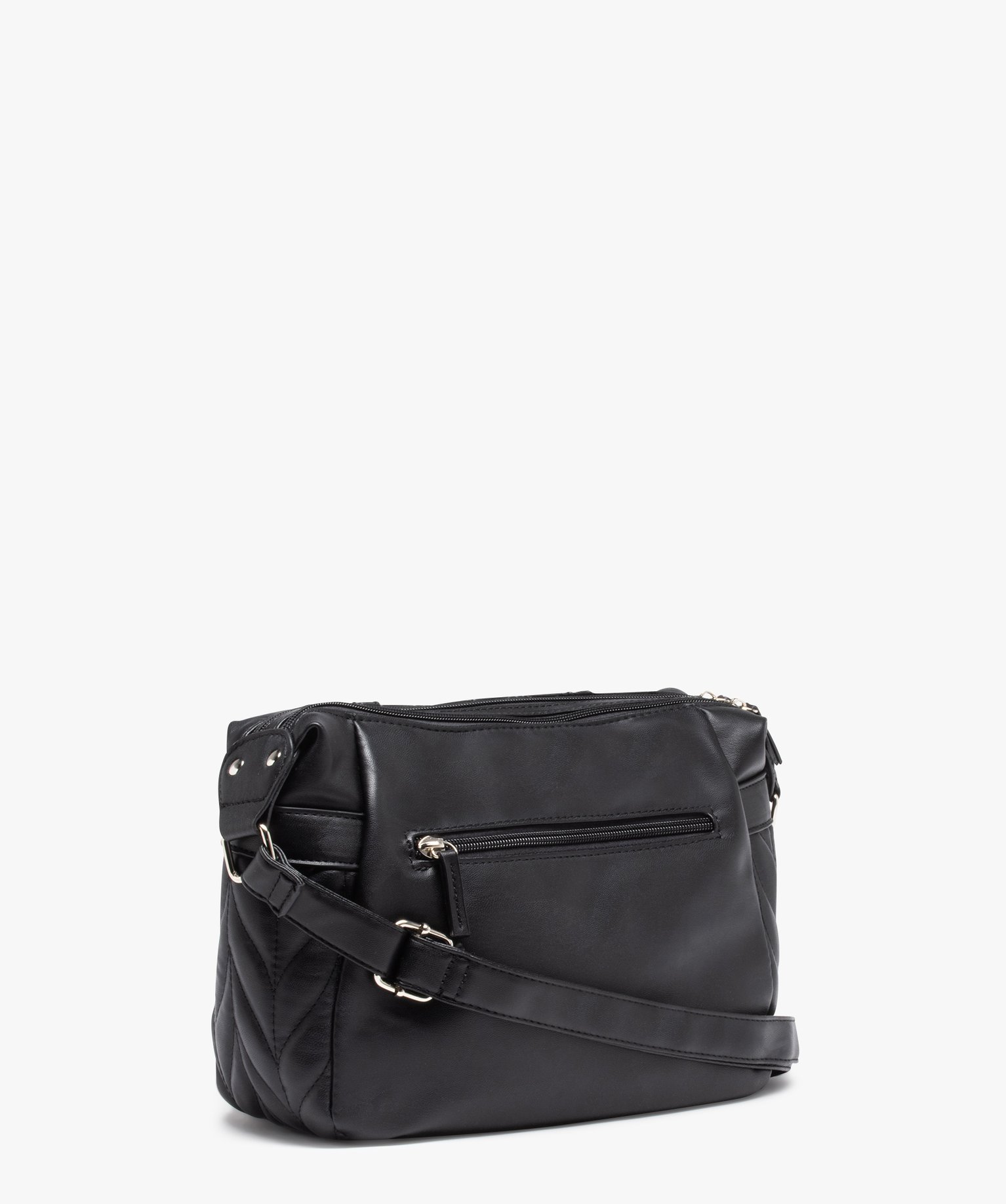 Sac bandoulière souple et matelassé femme noir | GEMO