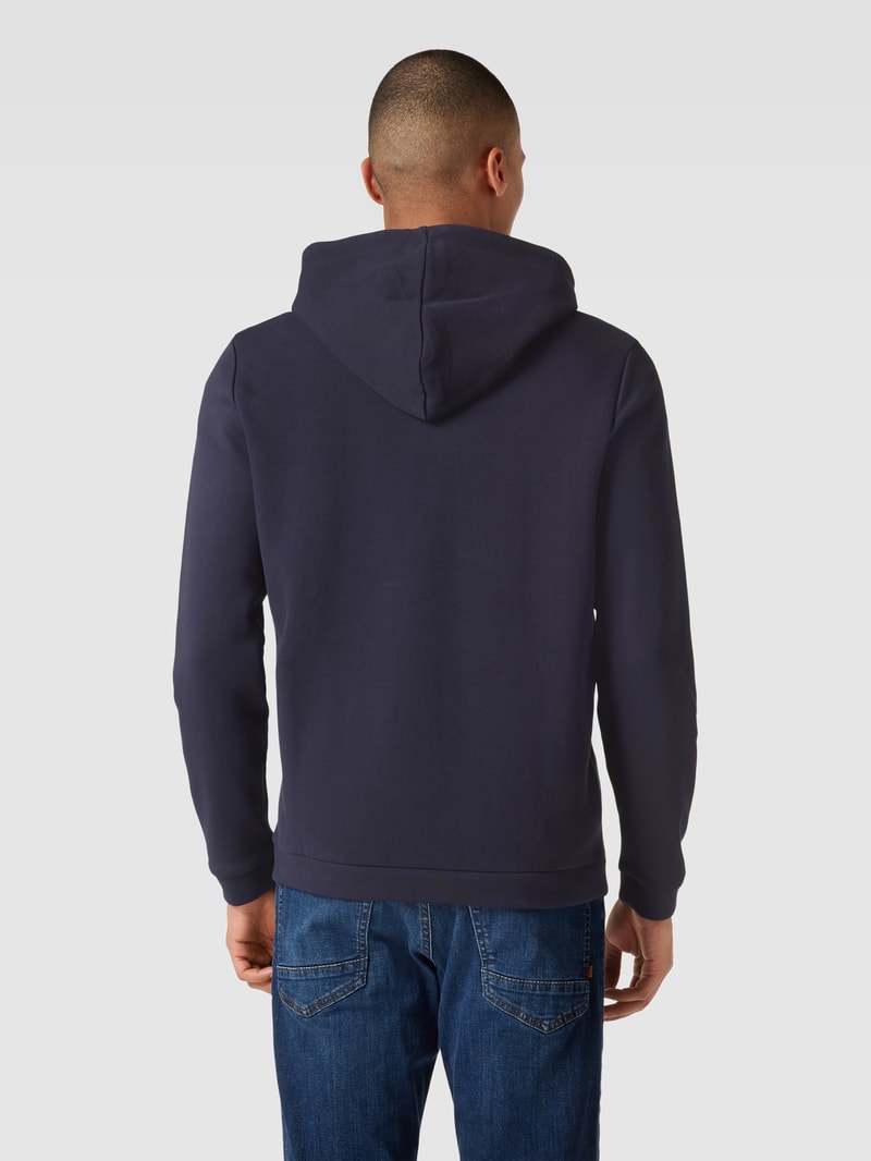 Sweatjacke mit Kapuze mit Tunnelzug in marineblau