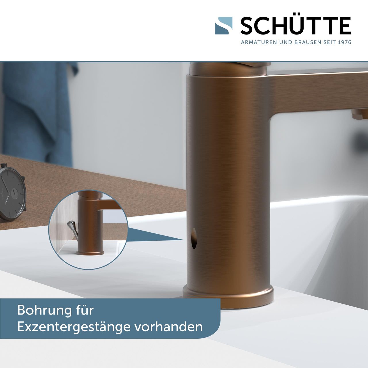Schütte ELEPHANT Waschtischarmatur, Kupfer