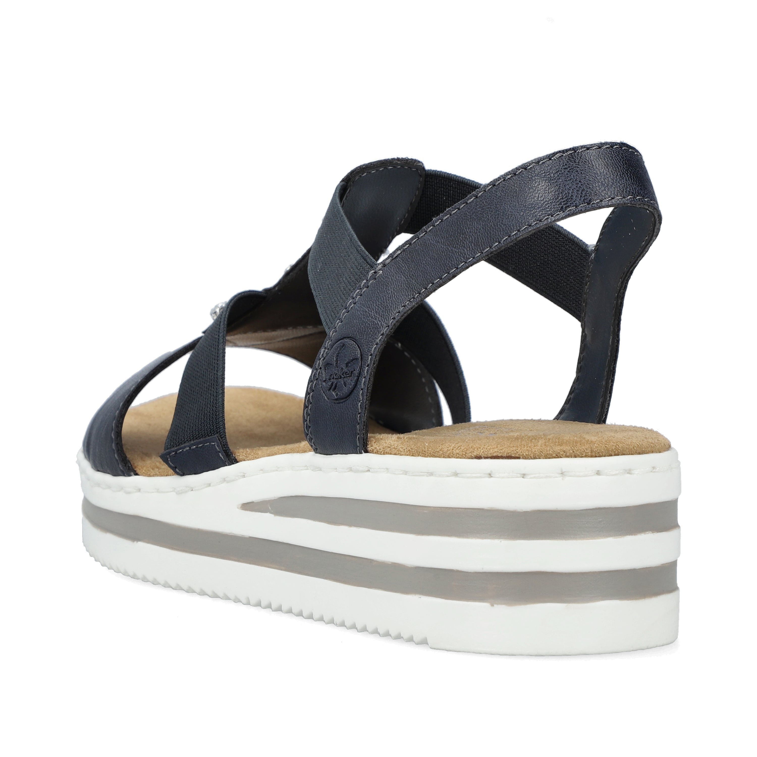 Rieker Damen Keilsandaletten marineblau