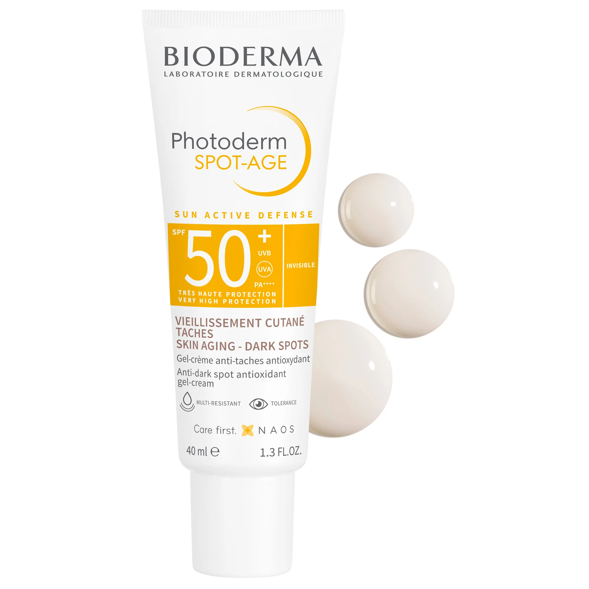 Photoderm Spot-Age SPF50+ – Solkrem for ansiktet med høy beskyttelse.