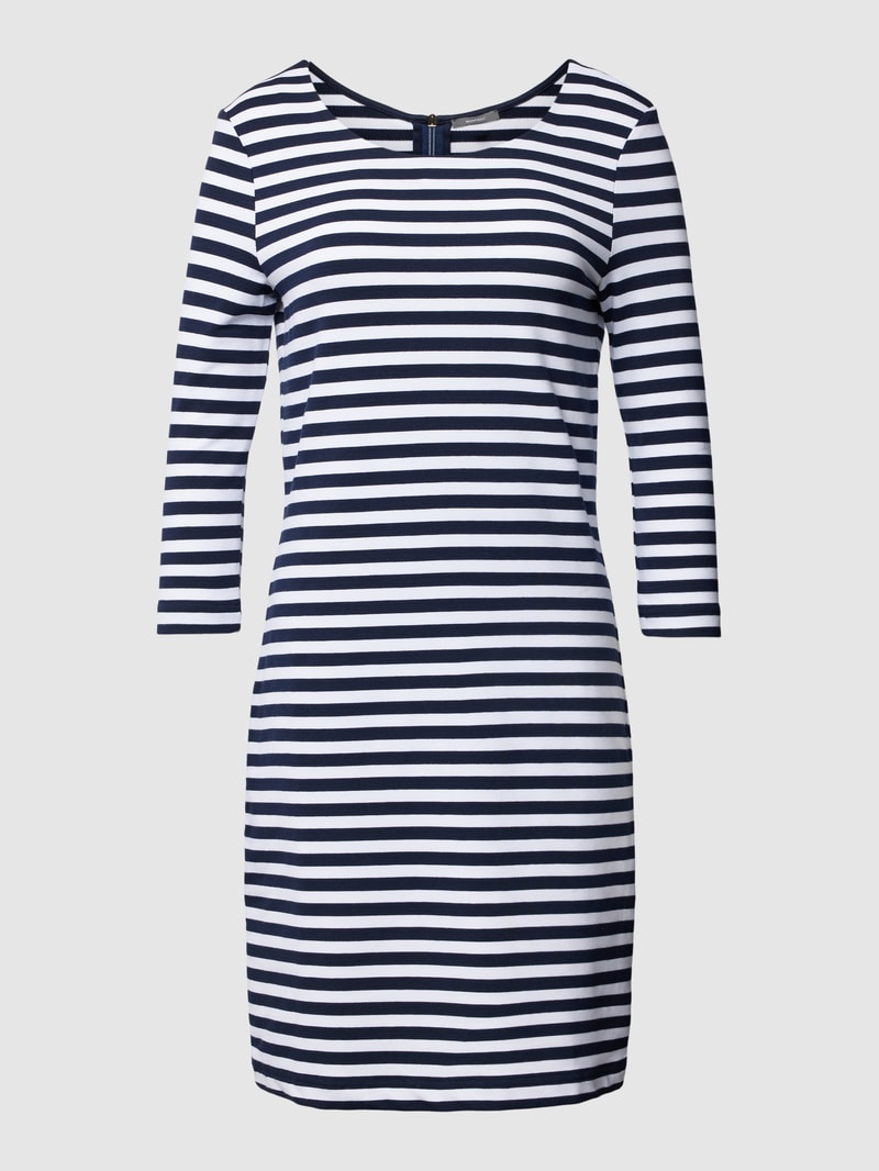 Minikleid mit Streifenmuster in dunkelblau